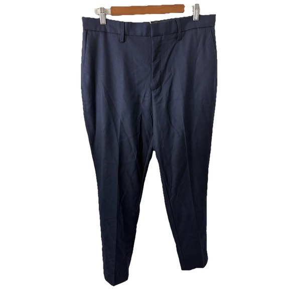NWT Banana Republic‎ Tailored Wool Navy Blue Dress Pants 34x32 MSRP $160 - Picture 1 of 14
